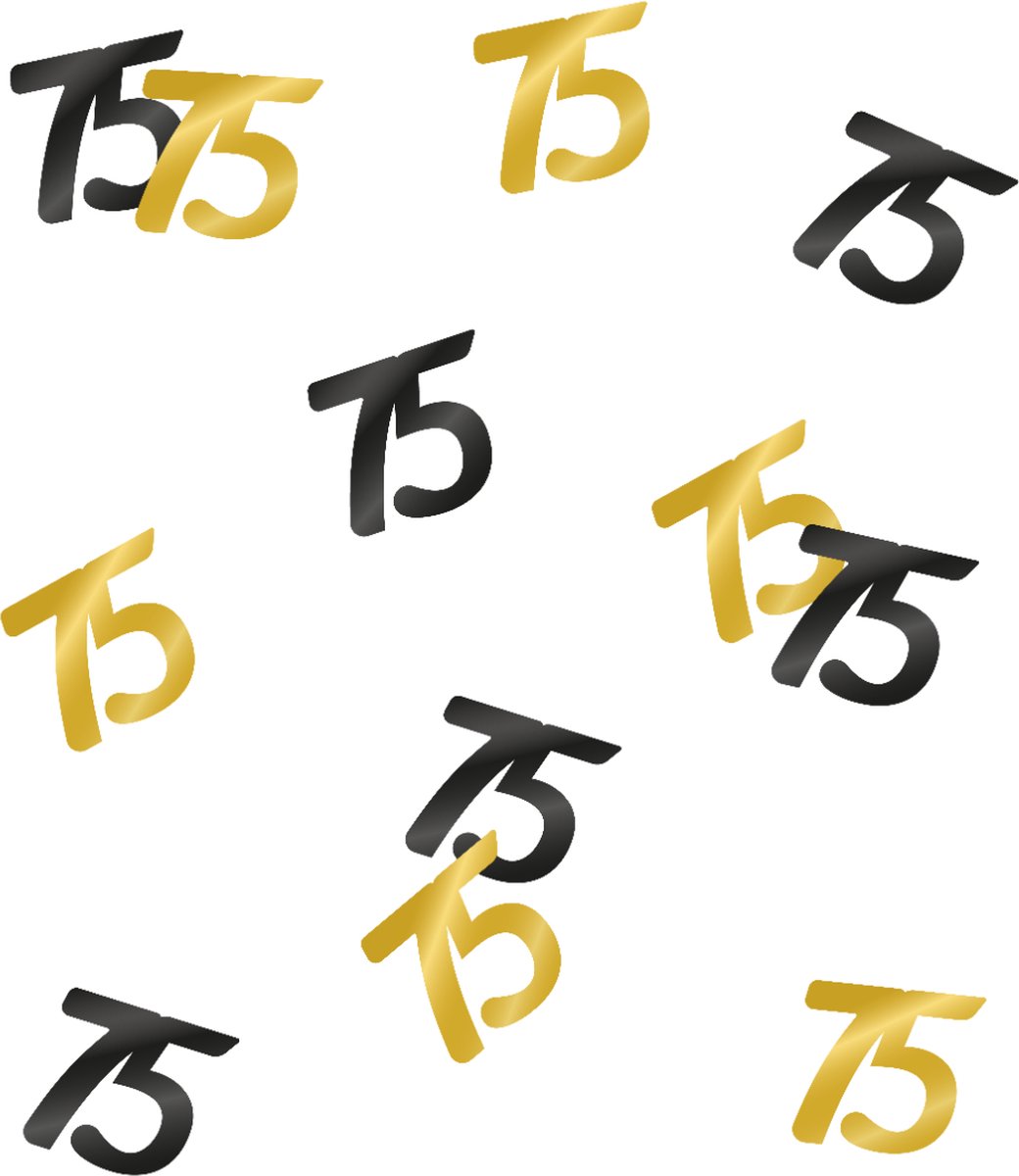   Tafeldecoratie 75 jaar Classy | per zakje van 14 gram